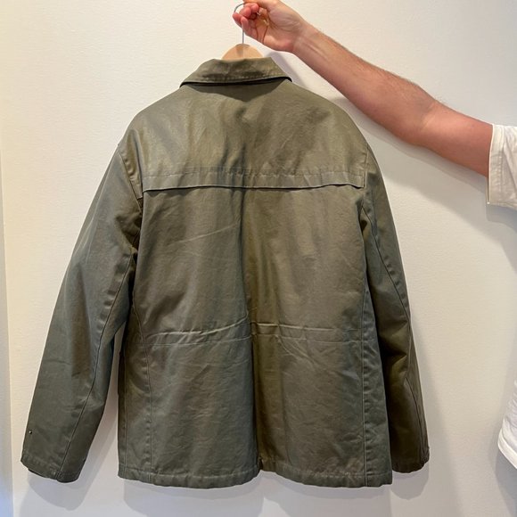 J. Crew Men’s Jacket Enfield Waxed Cotton Olive Green XL - Picture 4 of 8
